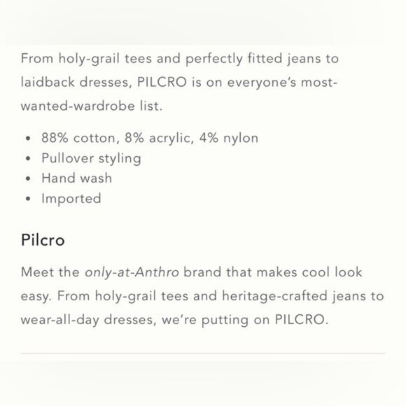 NWT Size S -  Pilcro Cotton Swing Sweater Tank (NWT US$ 88) - Picture 8 of 15